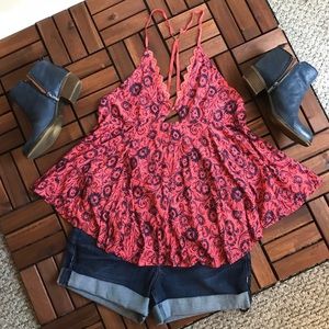 Free People printed  top